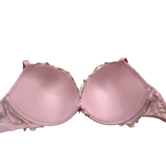 Victoria's Secret DREAM ANGELS Chalk Rose Smooth & Lace Push-Up Bra Size 36DDD - Picture 3 of 10